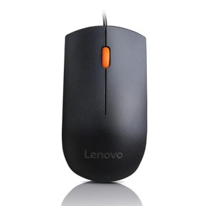 Lenovo 300 Wired Plug & Play USB Mouse, High Resolution 1600 DPI Optical Sensor